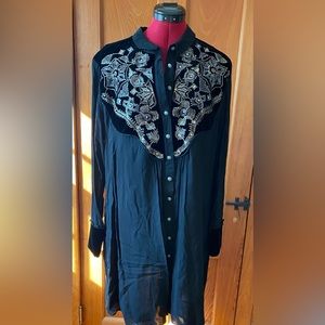 Tasha Polizzi embellished black tunic - XL